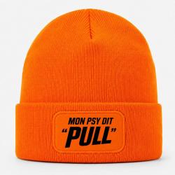 Bonnet Ball Trap - Mon psy dit Pull - Humour tireur - Orange
