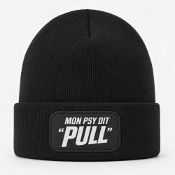 Bonnet Ball Trap - Mon psy dit Pull - Humour tireur - Noir