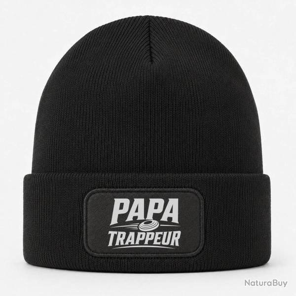 Bonnet Ball Trap - Papa trappeur - Cadeau personnalis� - Noir