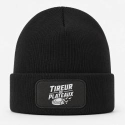Bonnet Ball Trap - Tireur de plateaux - Badge sportif - Noir