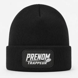 Bonnet Ball Trap - Pr&eacute;nom personnalis&eacute; - Trappeur - Noir