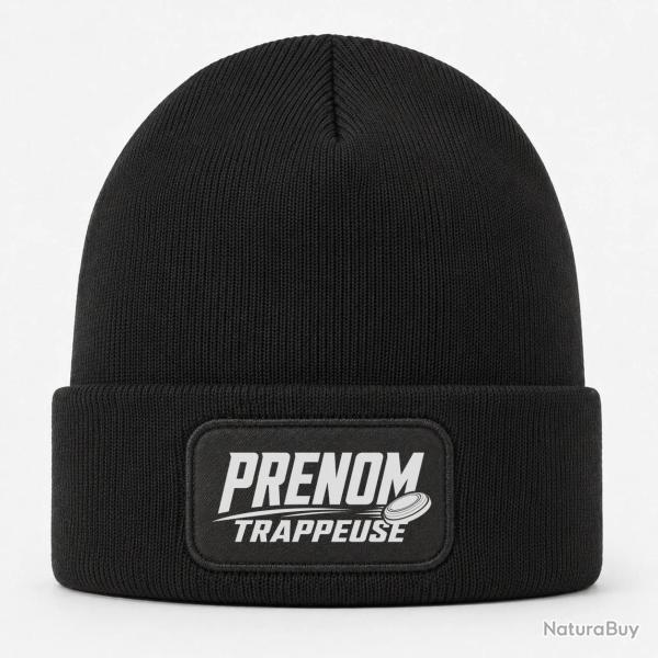 Bonnet Ball Trap - Pr�nom personnalis� - Trappeuse - Noir