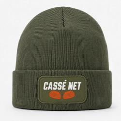 Bonnet Ball Trap - Cass&eacute; net - Double plateau - Kaki / Blanc et orange