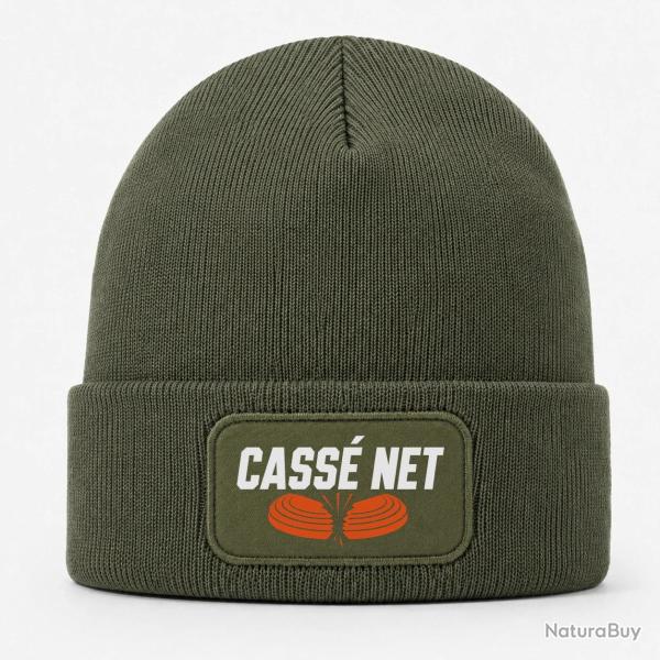 Bonnet Ball Trap - Cass� net - Double plateau - Kaki / Blanc et orange