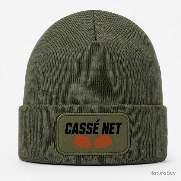 Bonnet Ball Trap - Cass� net - Double plateau - Kaki / Noir et orange