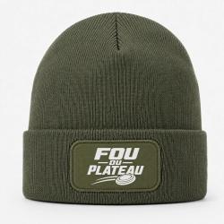 Bonnet Ball Trap - Fou du plateau - Typographie - Kaki / Blanc