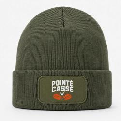 Bonnet Ball Trap - Point&eacute; cass&eacute; - Double impact - Kaki / Blanc et orange