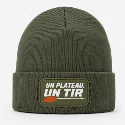 Bonnet Ball Trap - Un plateau, un tir - Trajectoire parfaite - Kaki / Blanc et orange
