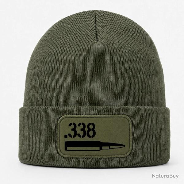 Bonnet Arme - Cartouche 338 Lapua Magnum - Kaki / Noir