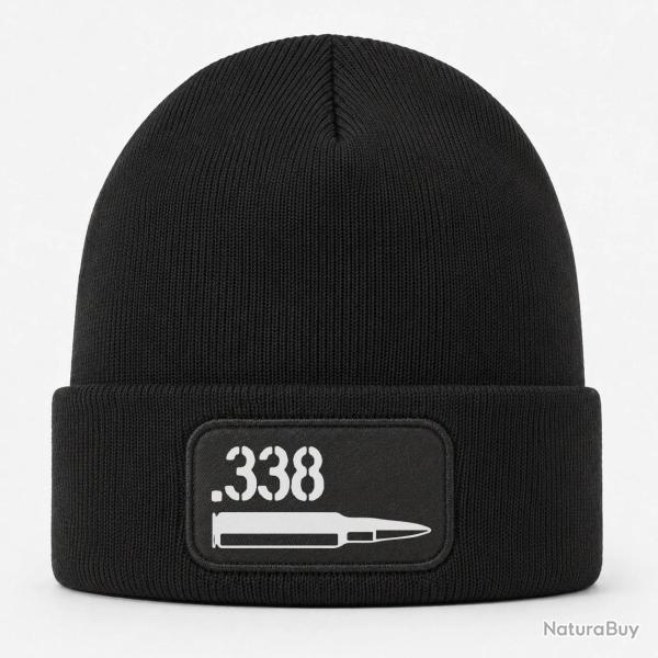 Bonnet Arme - Cartouche 338 Lapua Magnum - Noir