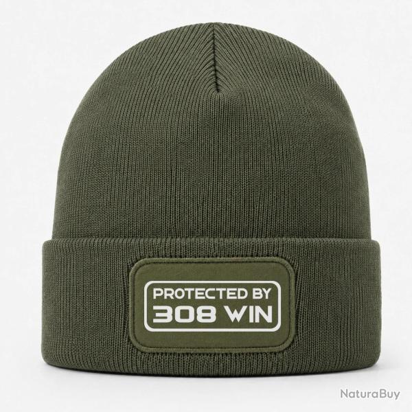 Bonnet Arme - Protected By 308 Winchester - Kaki / Blanc
