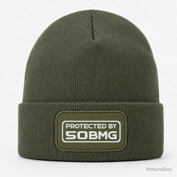 Bonnet Arme - Protected By 50 BMG - Kaki / Blanc