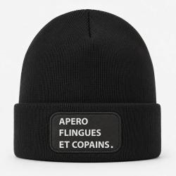 Bonnet Humour Tir Sportif - Ap&eacute;ro Flingues et Copains - Noir