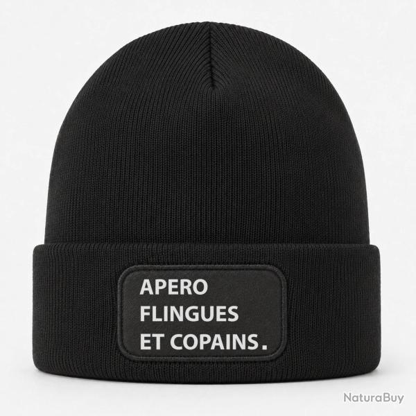 Bonnet Humour Tir Sportif - Ap�ro Flingues et Copains - Noir