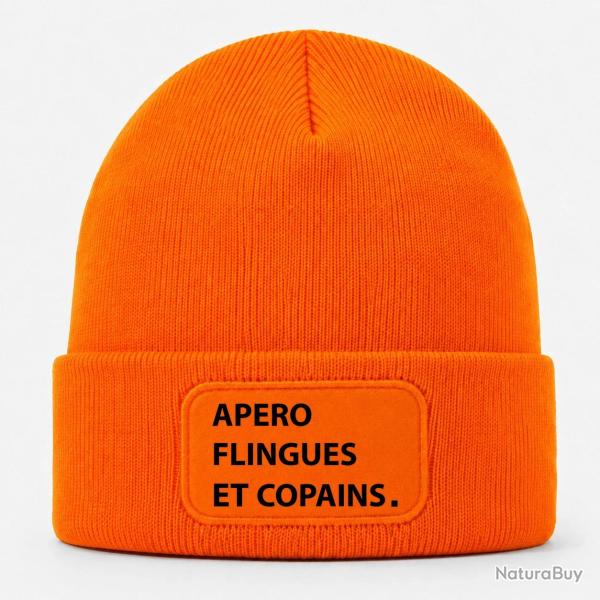 Bonnet Humour Tir Sportif - Ap�ro Flingues et Copains - Orange