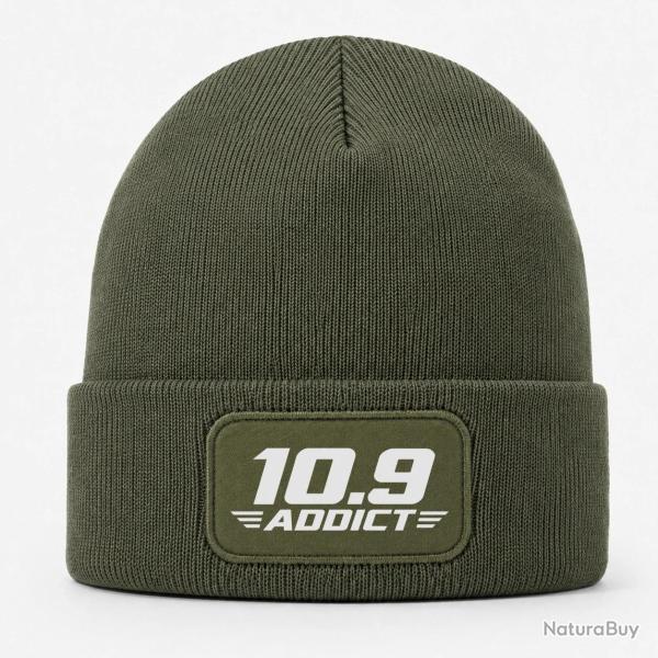 Bonnet Tir Sportif - 10.9 Addict - Typographie - Kaki / Blanc