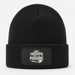 Bonnet Tir Sportif - Ma th&eacute;rapie sent la poudre - Douilles - Noir