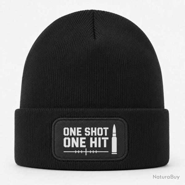 Bonnet Tir Sportif - One Shot One Hit - Cartouche - Noir