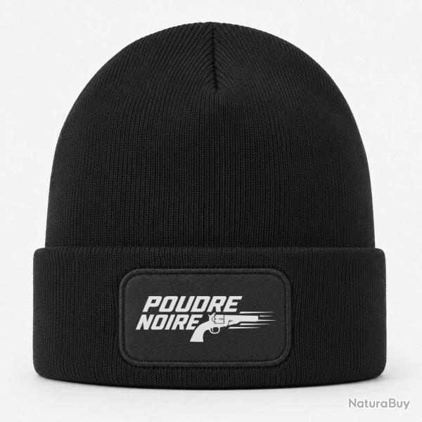 Bonnet Tir Sportif - Poudre noire - Typographie - Noir