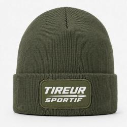 Bonnet Tir Sportif - Tireur sportif - Typographie - Kaki / Blanc