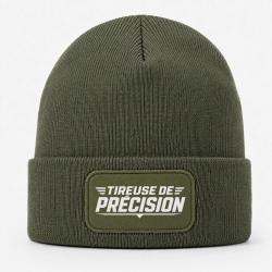 Bonnet Tir Sportif - Tireuse de pr&eacute;cision - Kaki / Blanc