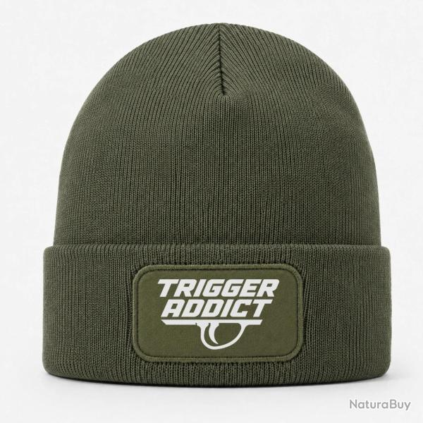 Bonnet Tir Sportif - Trigger Addict - D�tente typographique - Kaki / Blanc
