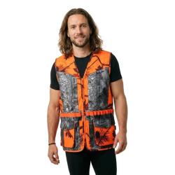 Gilet r&eacute;versible Percussion Savane kaki et orange GhostCamo M