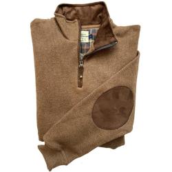 SWEAT COL ZIP COUDIERE CAMEL - 3XL - LOVER GREEN
