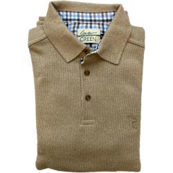 SWEAT COL BOUTONNE BEIGE - M - LOVER GREEN