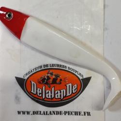 Delalande Shad GT 22cm Blanc t&ecirc;te rouge