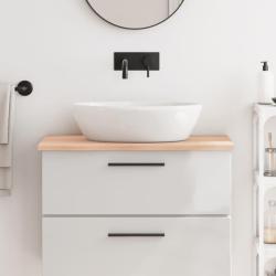 Comptoir de salle de bain 80x50x2 cm bois massif non trait&eacute;