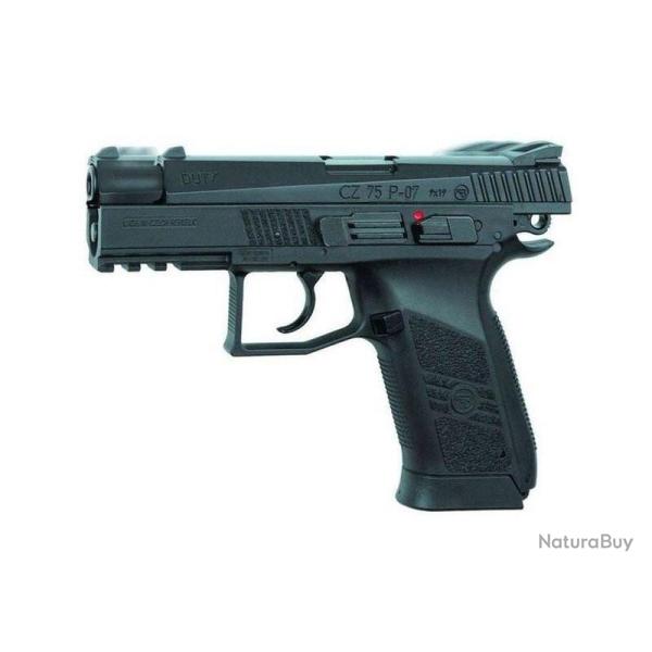 Pistolet airsoft ASG CZ 75 P-07 Duty non blowback et blowback Avec blowback