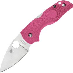 Couteau Spyderco Lil Native Lame Acier CTS-BD1N Manche FRN Rose Lockback USA SC230PPN