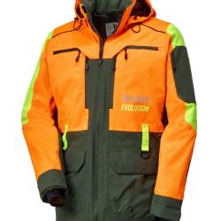 Veste de chasse imperm&eacute;able Hatz-Watz (Couleur: Orange fluo / Vert, Taille: XL)