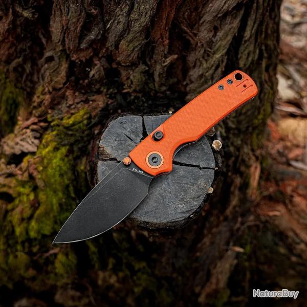 Couteau Vosteed Porcupine Lame Acier 14C28N Manche G10 Orange Linerlock VOSA2628
