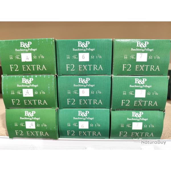 B&P calibre 16-70 - 32grs lot de 12 bo�tes F2 extra -  6 en 4. 3 en 6. 3 en 7.