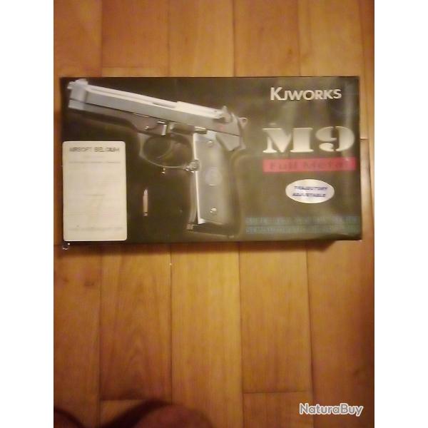 KJ Works M9 / Beretta 92 Full Metal GBB Gaz - Tr�s bon �tat - Bo�te d'origine