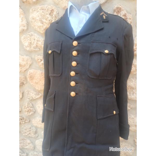 Uniforme Gendarmerie Mobile d'�poque (Ann�es40/50) - Vareuse Mle 1939, Ceinturon, Brodequins