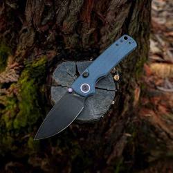 Couteau Vosteed Porcupine Lame Acier 14C28N Manche G10 Bleu Linerlock VOSA2627