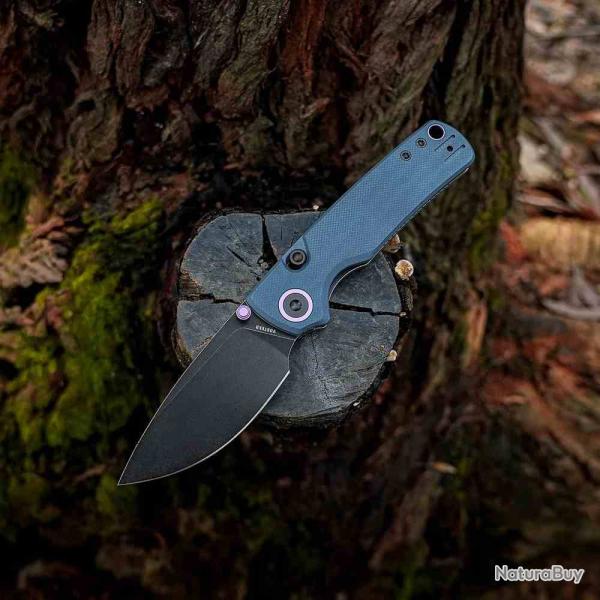 Couteau Vosteed Porcupine Lame Acier 14C28N Manche G10 Bleu Linerlock VOSA2627