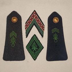 Epaulettes d'uniforme losange de bras et grade L&eacute;gion &eacute;trang&egrave;re Indo Alg&eacute;rie