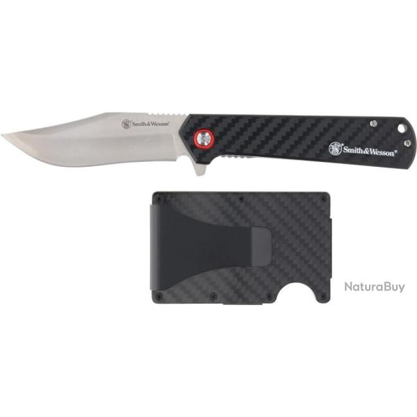Smith & Wesson ensemble couteau pliant et porte carte