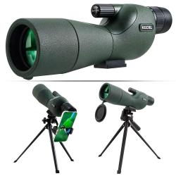 Longue Vue Observation 25-75x60 Etanche IPX6 Optique FMC Prisme BAK4 Support Smartphone Tr&eacute;pied