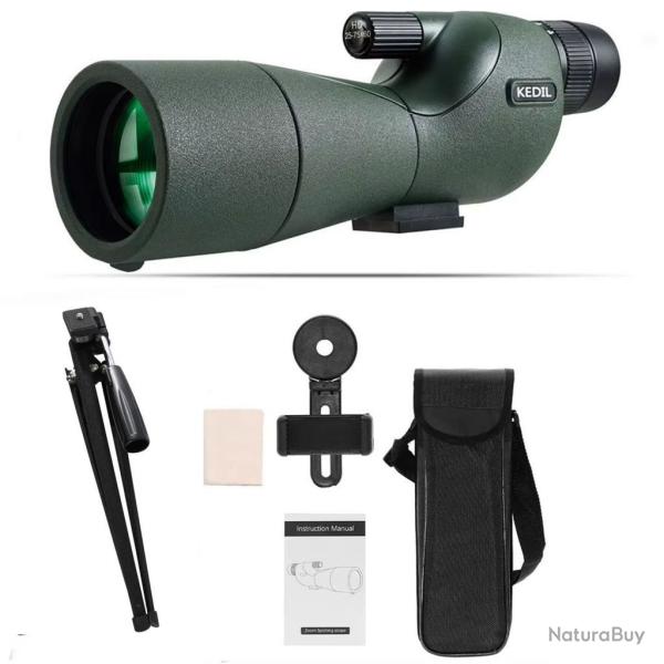Optique Longue Vue 25-75x60 Zoom Puissant Etanche IPX6 Prisme BAK4 Tr�pied Adaptateur Photo *Ench�re