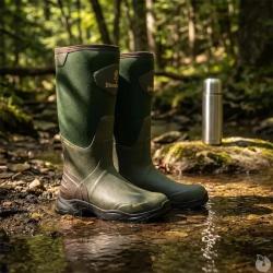Bottes Browning Invector II &eacute;tanches en n&eacute;opr&egrave;ne vertes 42