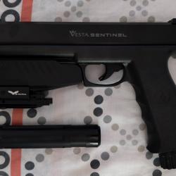 Vesta Sentinel cal.50 (19 joules) + extension + laser point rouge + chargeur flashloader
