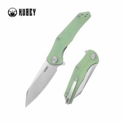 Couteau Kubey Flash Lame Acier 14C28N Manche G10 Jade Linerlock KUB158R