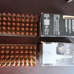 100 cartouches Fiocchi 222 Remington EPN 50gr