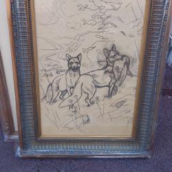 Dessins georges frederic rotig renards en foret