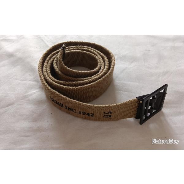 Ceinture de pantalon troupe taille 50 taille( fr 125 cm ) US WW2  ( A2)